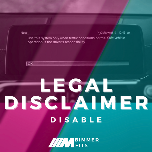 BMW / MINI Legal Disclaimer Disable